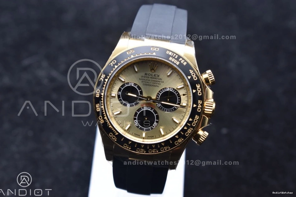 SH WaterResistant YG on Best Strap 126518 Oysterflex 1:1 Daytona 2023 Edition Clean Dial 498 0405